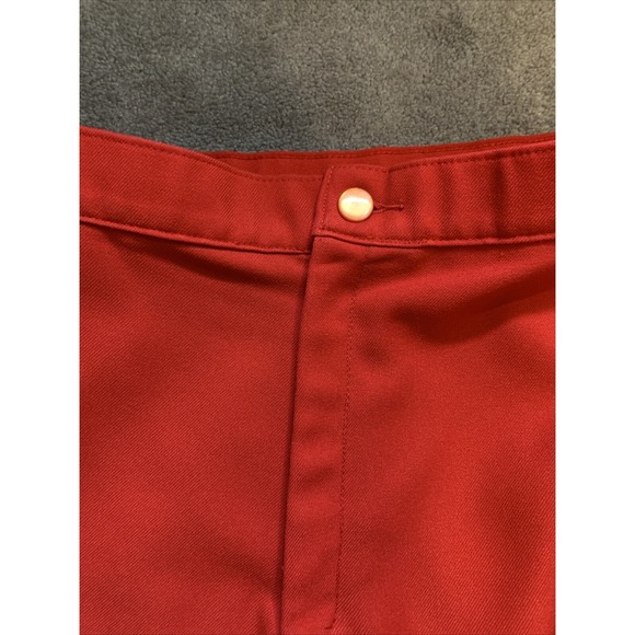 Levis High Waist Trouser Pants 16 Straight Leg Polyester Red‎ Vintage 70s 80s - Picture 3 of 9